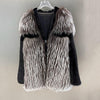 IN STOCK Women’s Mink and Real Fox Fur Coat Winter Jacket 5