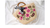 Women's straw summer beach bag