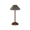 Rechargeable Retro Floral Table Lamp Walnut Base