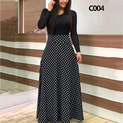 Boho Floral Long Sleeve Maxi Dress for Women