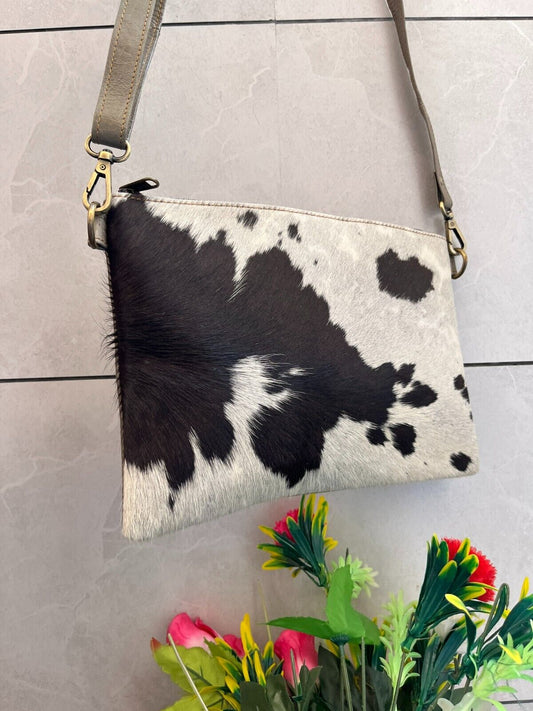 Real Genuine Cowhide Crossbody Bag