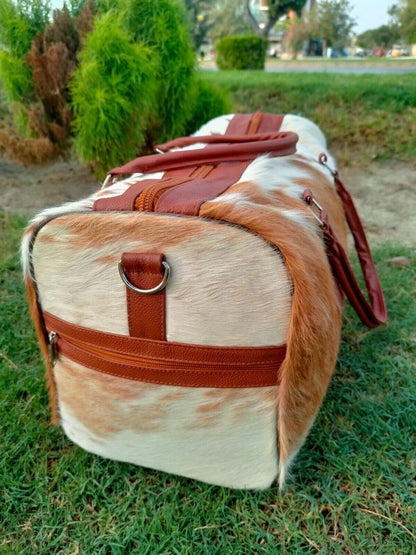 Genuine Cowhide Travel Duffle Bag