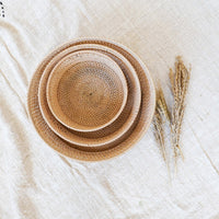Round Rattan Storage Basket Planters