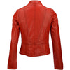 Women's Slim Fit Double Breasted Leather Biker Jacket