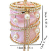 Women's Cage Evening Bag with Rhinestone Chain