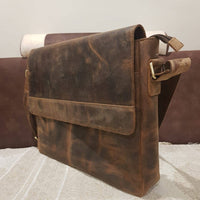 vintage leather briefcase handbag