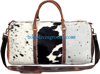 Handmade Cowhide Leather Duffel Bag