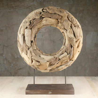 The Driftwood Donut Art Sculpture