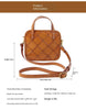 Retro Leather Crossbody Handbag for Women with Quilted Stitching