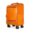 Leather Carry On Suitcase Trolley Case with Spinner Wheels