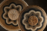Tikar Inspired Wooden Decorative Beaded Shield