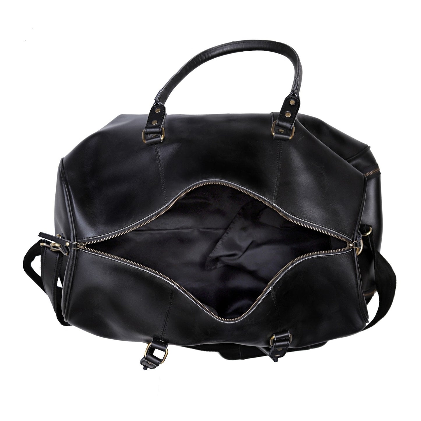 genuine good leather duffle bag