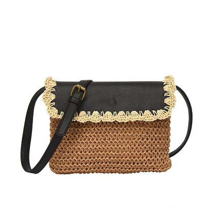 Woven Straw Crossbody Summer Beach Purse