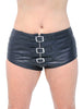 Buckle Front Leather Skimpy Hot Shorts