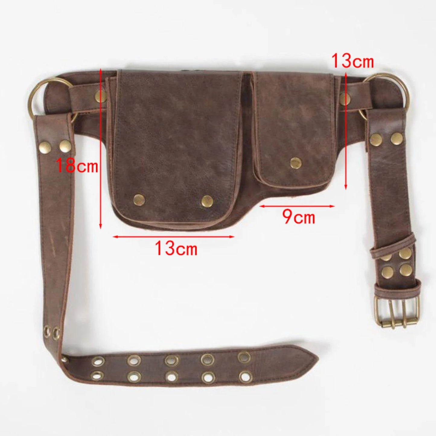 genuine leather waist pouch bag