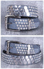 Women punk rhinestone stud faux leather belt