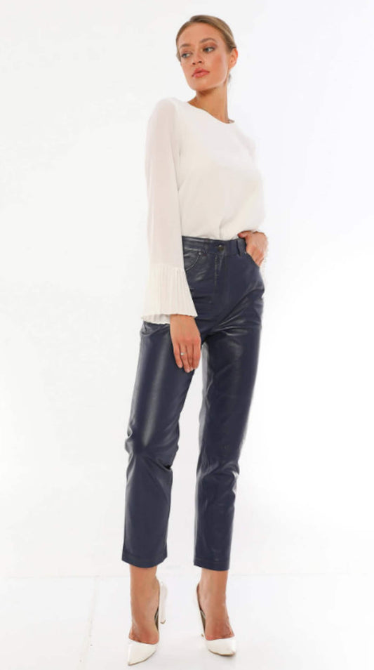 Women Leather Pants Genuine Lamb Leather