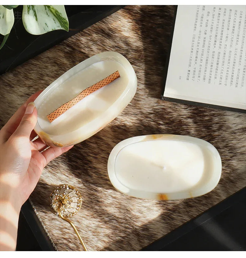 Natural Marble Aromatherapy Candle Cup
