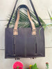 Hand Tooled Leather Cowhide Tote Bag