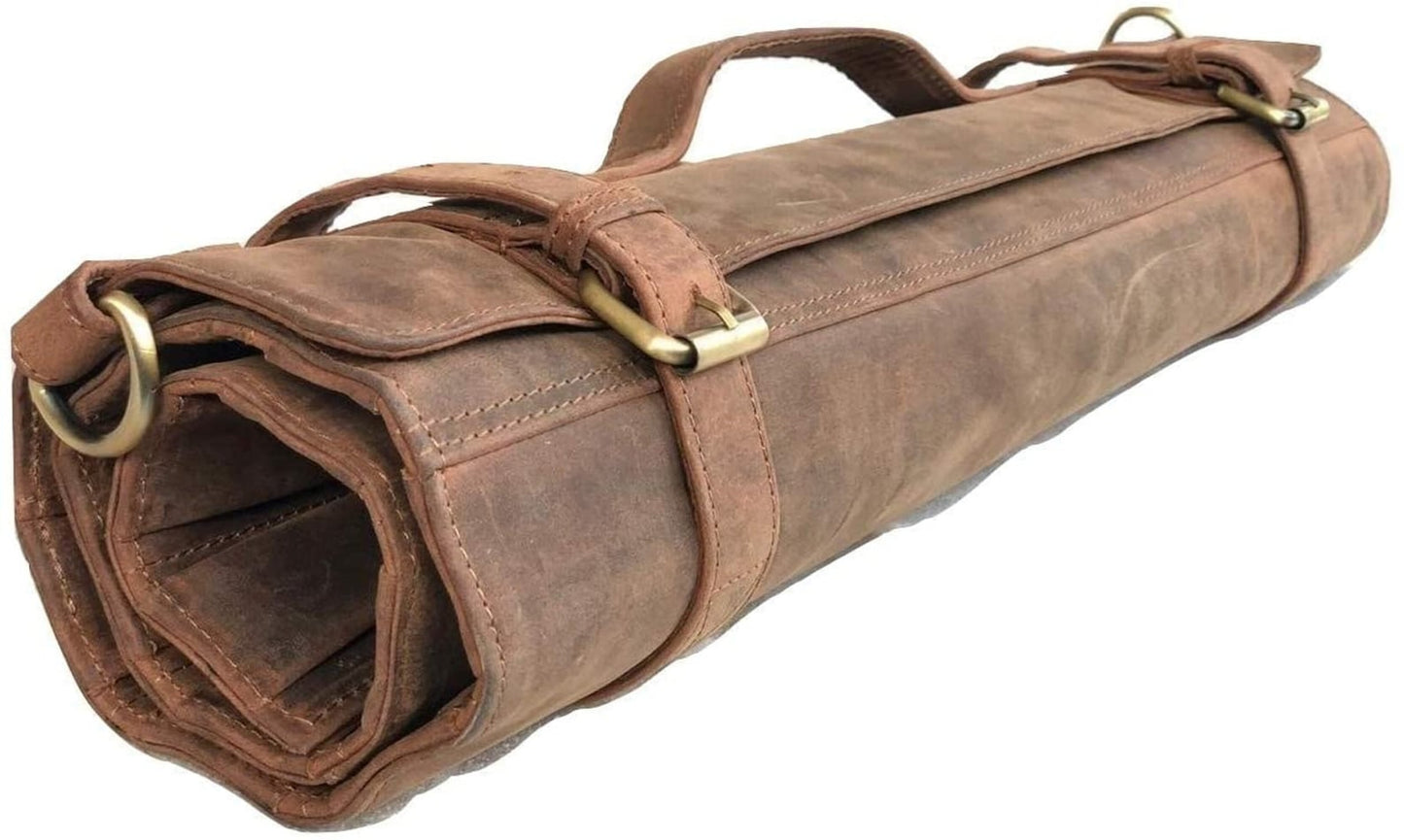 knife roll real leather