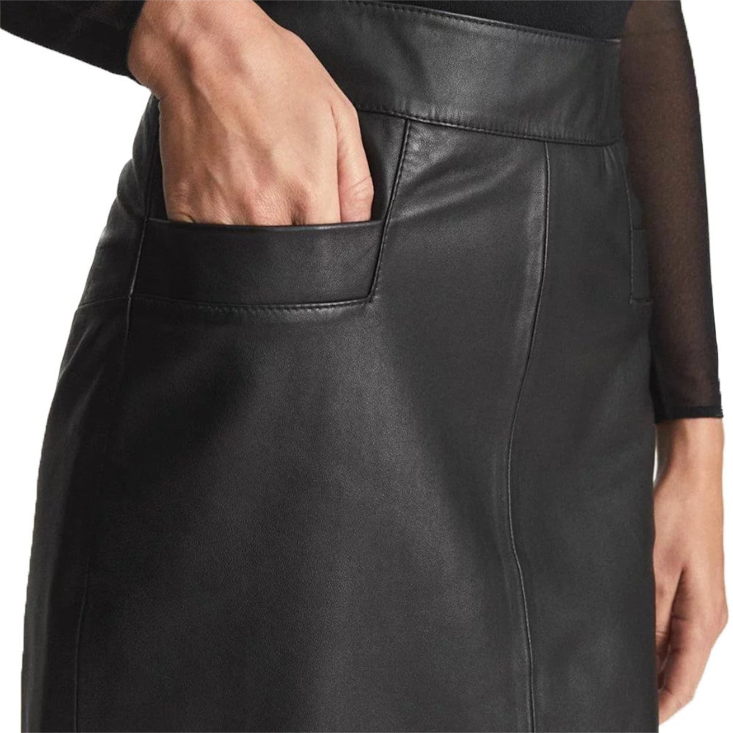 Real Genuine Sheep Leather Skirt