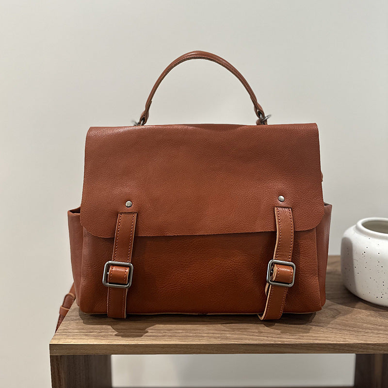 Leather Backpack Women Commuter Shoulder Bag