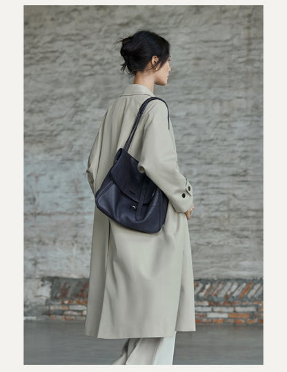 Women Real Leather Retro Shoulder Bag
