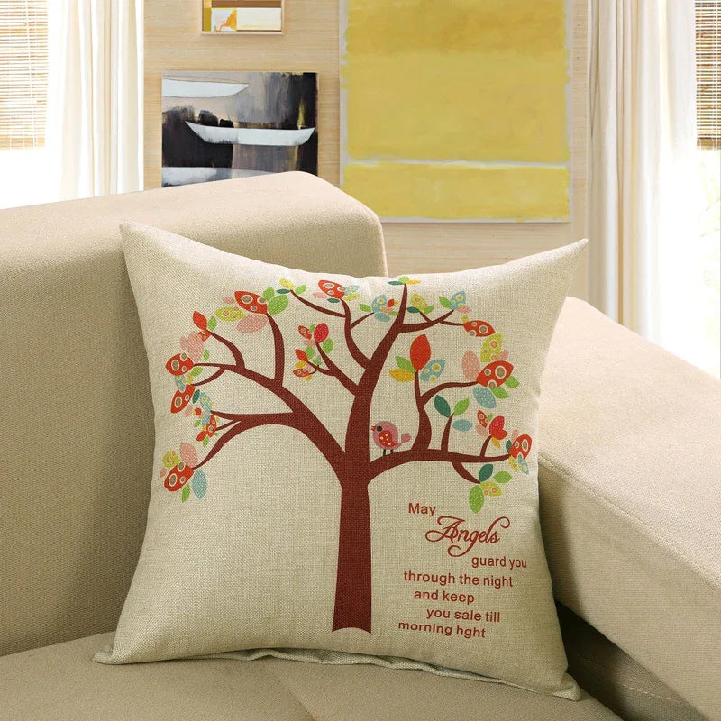 Creative faux linen boho pillowcase covers 5