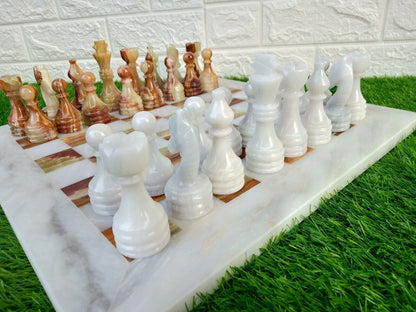 Handmade Vintage Marble Chess Board 15"