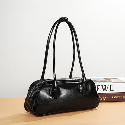 leather underarm shoulder baguette bag
