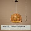 Bamboo woven pendant ceiling light shade 2 110V-120V For US CA
