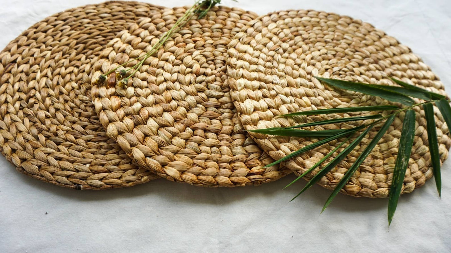 Water hyacinth wicker large placemats