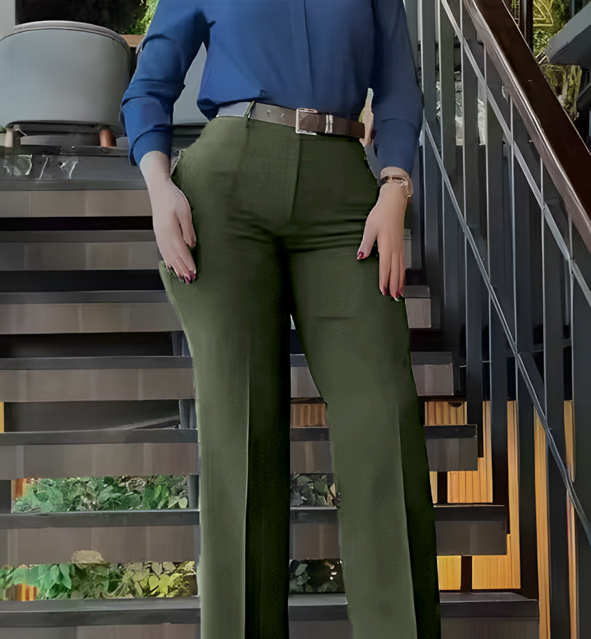 Mint Green Women Straight Leg Pant