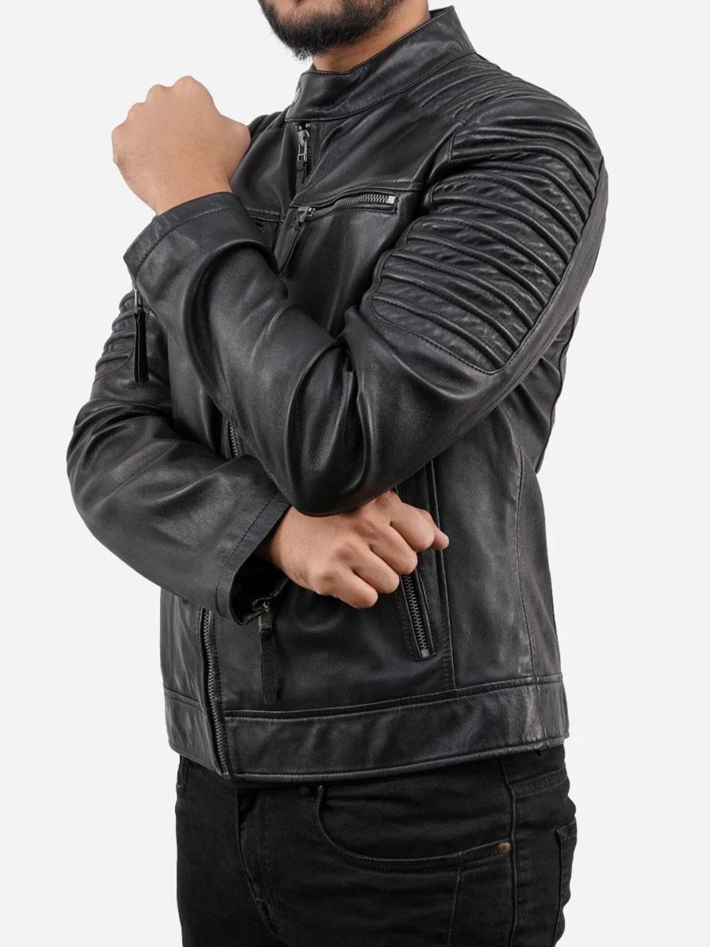 Men's Motorcycle Leather Jacket