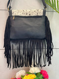 Spotted Hair On Cowhide Crossbody Hippie Bags