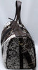 Cow Print Cowhide Bag with Deep Leather Accents