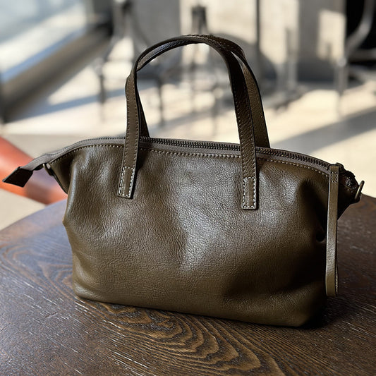 Genuine leather Dumpling messenger bag
