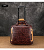 Real Leather Trolley Suitcase Carry-On with Wheels