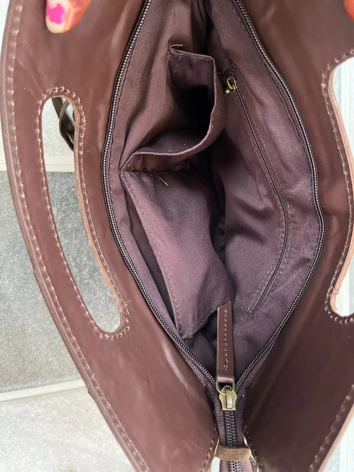 Tooled Leather Crossbody Bag Cowhide