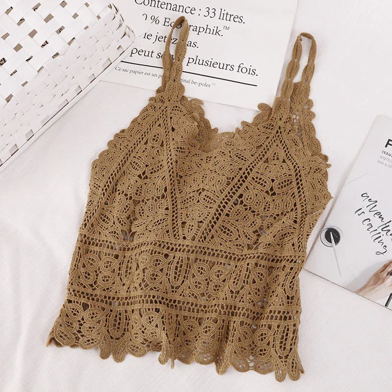 Crochet lace openwork camisole vest top 5