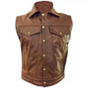 leather motorcycle vest waistcoat