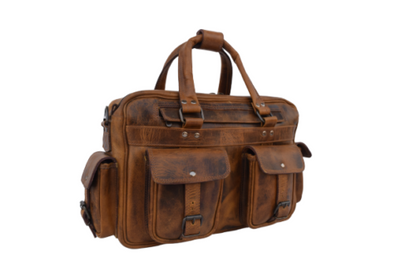 Genuine Leather Briefcase Travel Bag