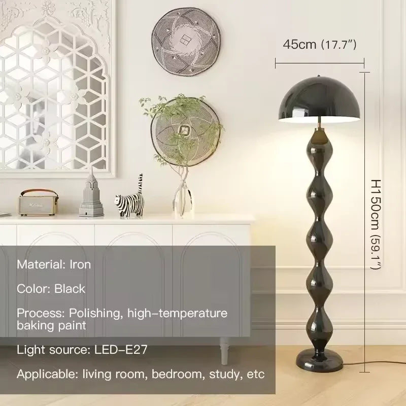 Cream Tall Macaron Mushroom Floor Lamp 4
