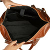 genuine leather travel friendly duffel bag