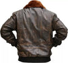 Genuine Leather Shearling Fur Men's Jacket