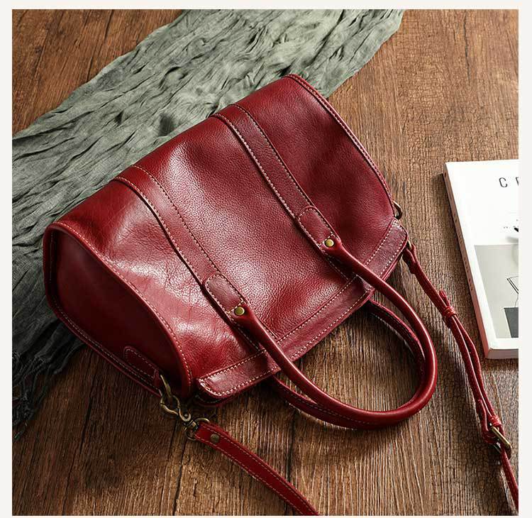 Handmade Genuine Leather Women Crossbody Handbag
