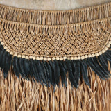 The pulu natural raffia feather wall hanging decor