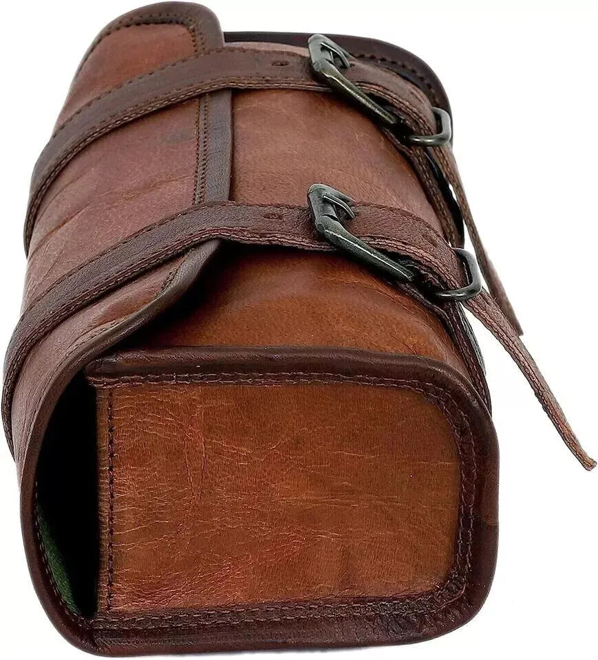 Brown Leather Motorcycle Pannier Bag