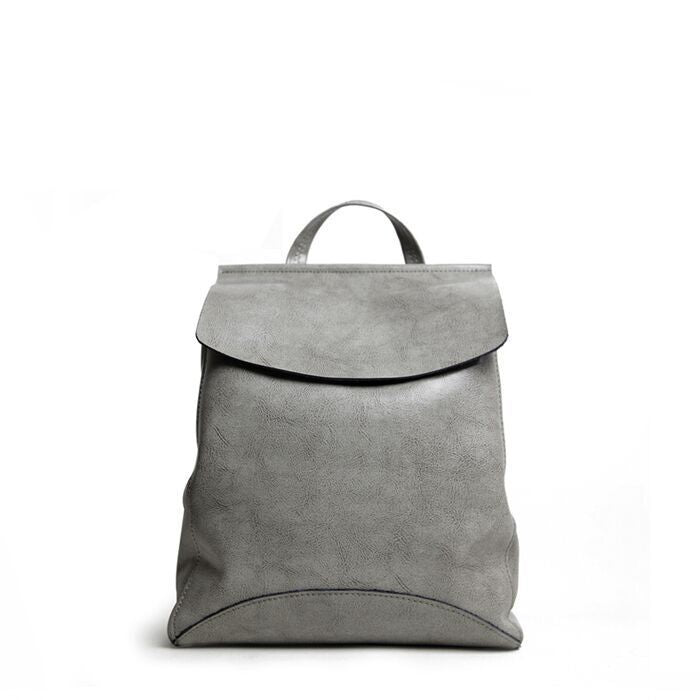 Genuine Leather Backpack Brown for Women