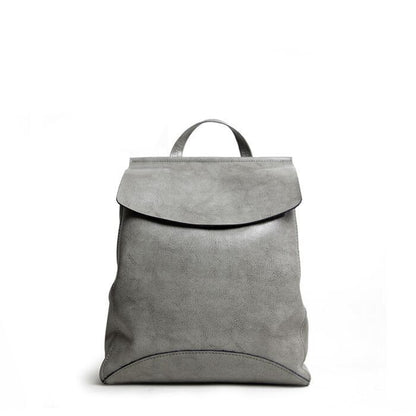 Genuine Leather Backpack Brown for Women